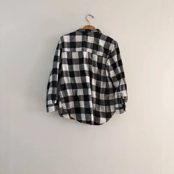 Universal Thread Black and White Flannel Button Down Size XXL - Picture 5 of 9